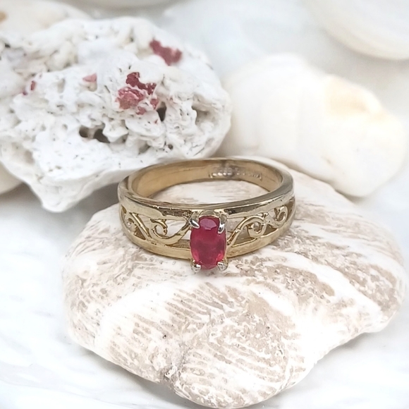 14K GE ESPO (Joseph Esposito) Gold Ruby Ring - Picture 6 of 10
